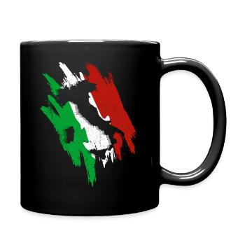 Italie drapeau cadeau de football pour l’Italien Rome - Mug uni - noir - Droite