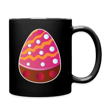 Ostern Ei Osterei - Tasse einfarbig - Schwarz - Rechts