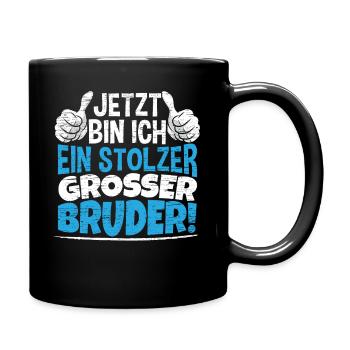 Großer Bruder Level Complete - Tasse einfarbig - Schwarz - Rechts