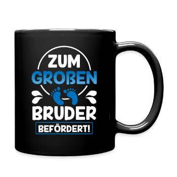 Zum Großen Bruder Befördert Nachwuchs - Tasse einfarbig - Schwarz - Rechts