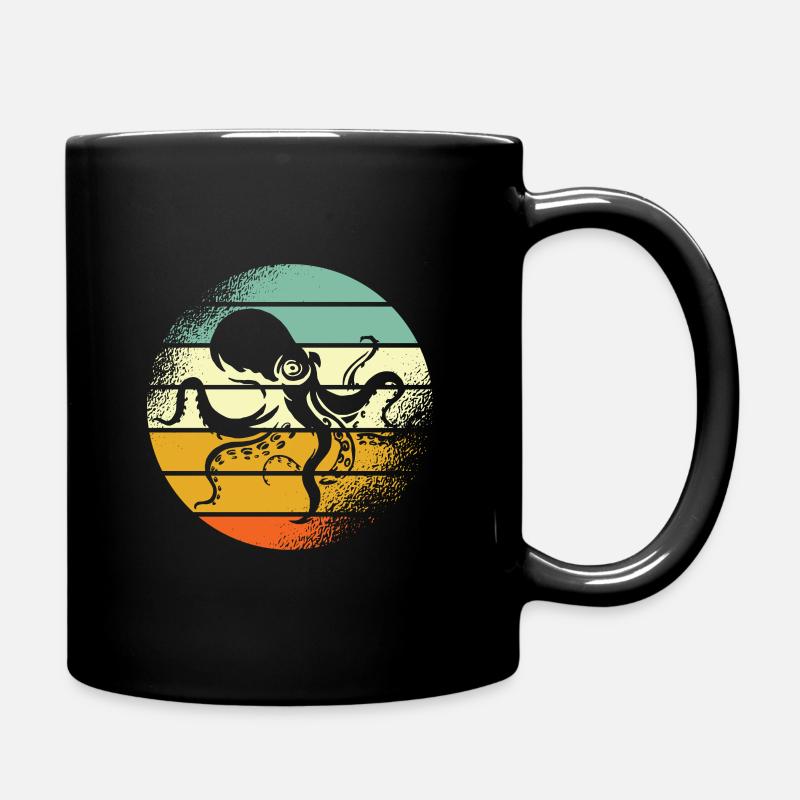 Poulpe rétro poulpe - Mug uni - noir