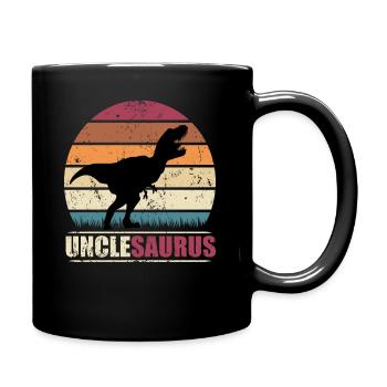 Unclesaurus T Rex cadeau de dinosaure pour tonton - Mug uni - noir - Droite