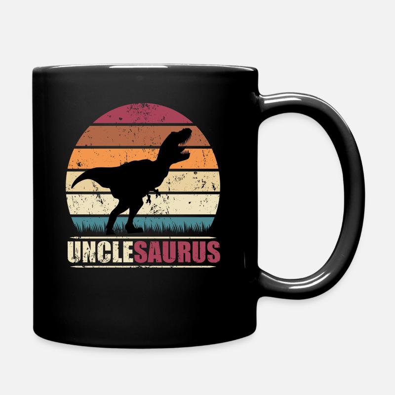 Unclesaurus T Rex cadeau de dinosaure pour tonton - Mug uni - noir