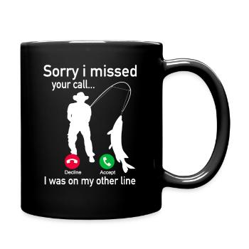 Fishing Fishing Angler - Hobby Angler Gift - Full Colour Mug - black - Right