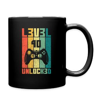 Level 40 Unlocked Gambler 40 Birthday Gift - Full Colour Mug - black - Right