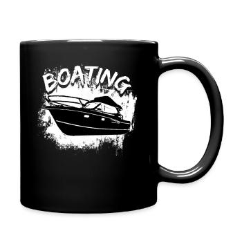 Boot Regatta . Motorboot Motoryacht . Yacht Segeln - Tasse einfarbig - Schwarz - Rechts