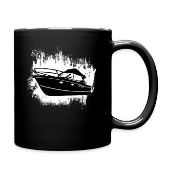 Boot Regatta . Motorboot Motoryacht . Yacht Segeln - Tasse einfarbig - Schwarz - Rechts