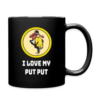 Moped Lustiger Spruch Mofafahrer Nostalgie - Tasse einfarbig - Schwarz - Rechts
