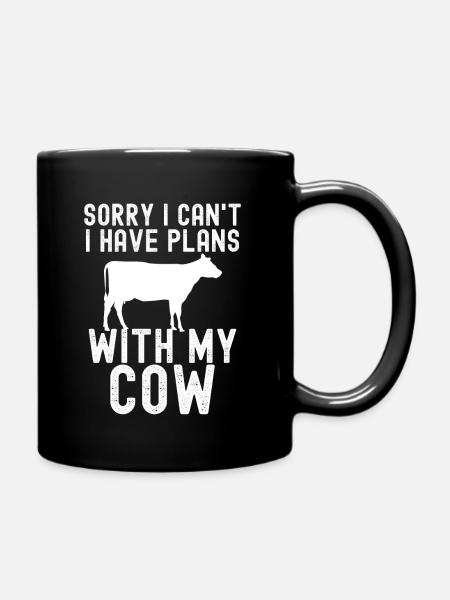 Kuh - Tasse einfarbig - Schwarz