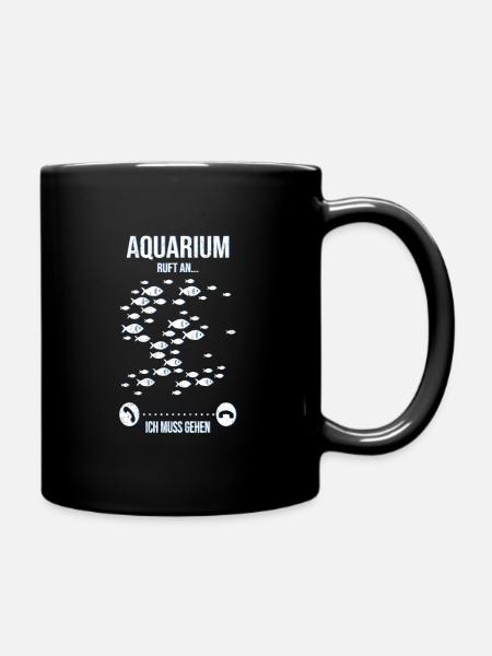 Aquarium Aquarianer Fische Aquaristik Zierfische - Tasse einfarbig - Schwarz
