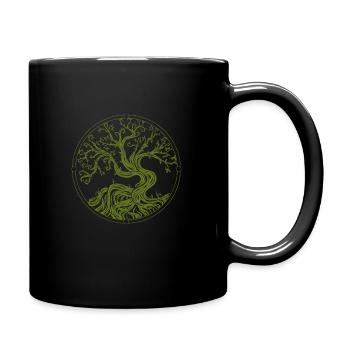 Lebensbaum - Tasse einfarbig - Schwarz - Rechts