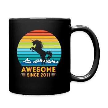 11e anniversaire fille, 11 ans Old Girl Gift - Mug uni - noir - Droite
