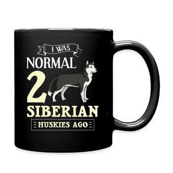 Siberian husky chiot chiots propriétaires amant - Mug uni - noir - Droite