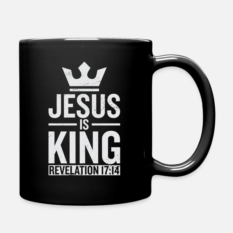 Jesus Is King Revelation 17:14 - Full Colour Mug - black