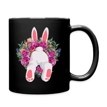 Osterhase - Tasse einfarbig - Schwarz - Rechts