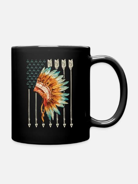 Cadeau de flèche d’indicateur américain indigène des ETATS-UNIS - Mug uni - noir