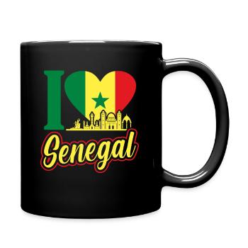 Senegal - Tasse einfarbig - Schwarz - Rechts