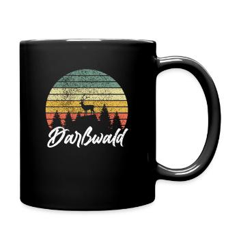 Darßwald Darß Wandern Wald Herzschlag Waldarbeiter - Tasse einfarbig - Schwarz - Rechts