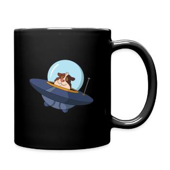 Ufo Guinea Pig Pig Lover - Full Colour Mug - black - Right