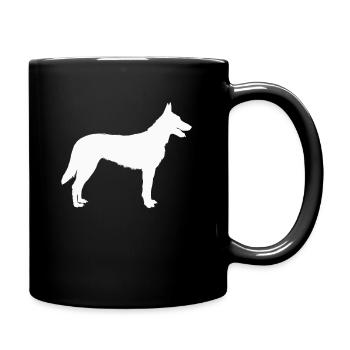 Hollandse Herder Holländischer Schäferhund - Tasse einfarbig - Schwarz - Rechts
