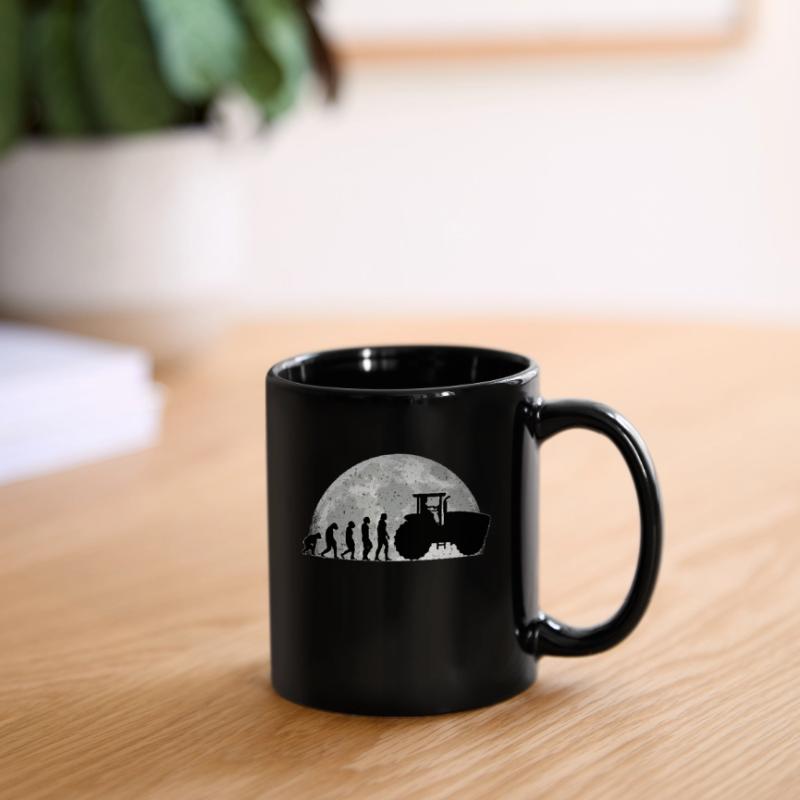 Tractor Driver Evolution Moon Tractor Farmer Full Colour Mug