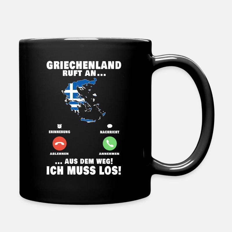 Griechenland Telefon Rhodos Urlaub Kreta Reise - Tasse einfarbig - Schwarz