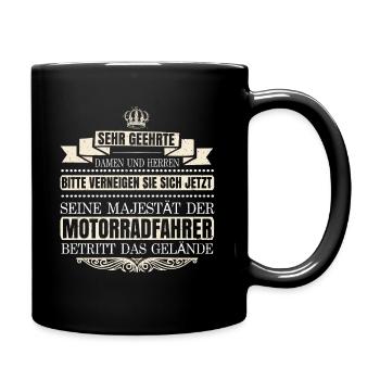 Motorrad Motorradfahrer Motorräder Motorradfahren - Tasse einfarbig - Schwarz - Rechts
