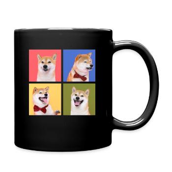 Pop Art Shiba Inu Aesthetische Art Fotografie - Tasse einfarbig - Schwarz - Rechts