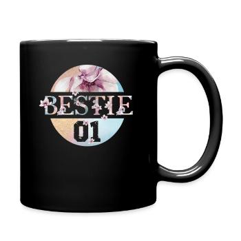 Tu es ma meilleure amie Je t’aime - N° 1 - Mug uni - noir - Droite