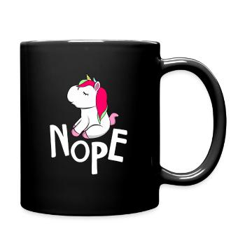 Unicorn Nope No Chiller Unicorns Lazy Unicorn - Full Colour Mug - black - Right