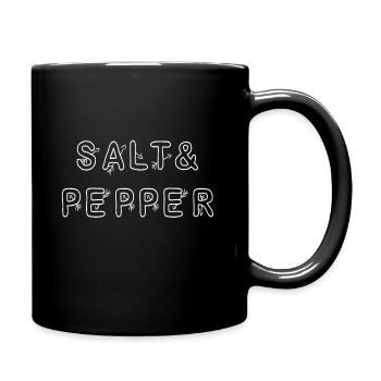 Verliebtes Pärchen - Tasse einfarbig - Schwarz - Rechts