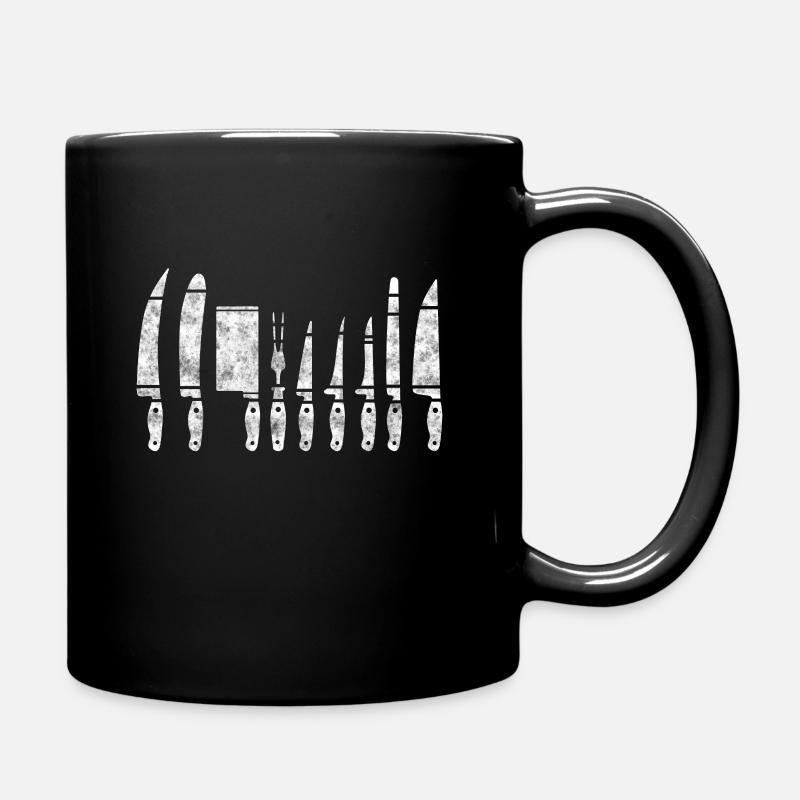 Cuisine Cuisine Cuisine Cuisinier Cuisinier Restaurant Couteau - Mug uni - noir