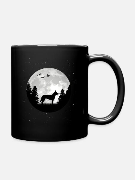 Hollandse Herder Mond Holländischer Schäferhund - Tasse einfarbig - Schwarz