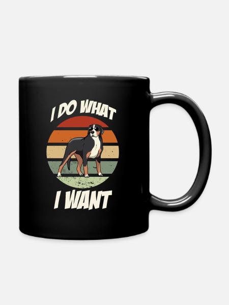 cool Bernese Mountain Dog Tshirt for dog owner - Full Colour Mug - black