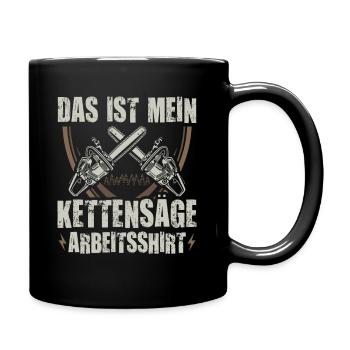Tronçonneuse tronçonneuse Scie à chaîne Cadeau - Mug uni - noir - Droite
