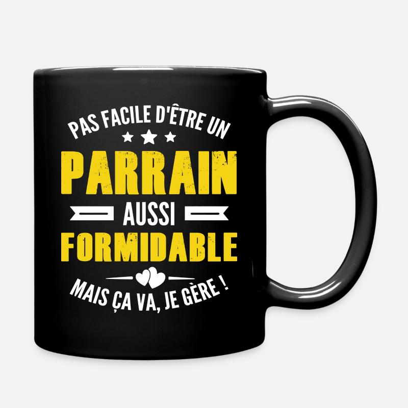 parrain formidable / cadeau humour parrain - Mug uni - noir