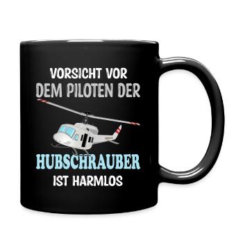 HUBSCHRAUBER HELIKOPTER - Tasse einfarbig - Schwarz - Rechts