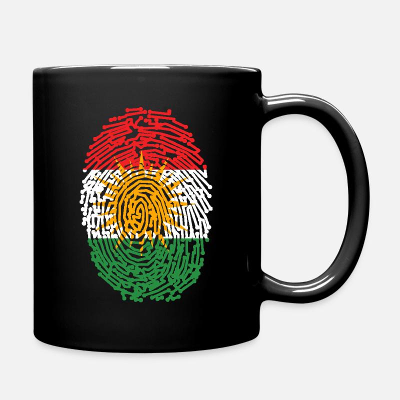 Kurdi Fingerabdruck kurdisch - Tasse einfarbig - Schwarz