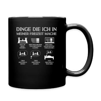 Woodturning Woodworking Woodturner Wood - Full Colour Mug - black - Right