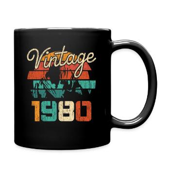 1980 Vintage - Tasse einfarbig - Schwarz - Rechts
