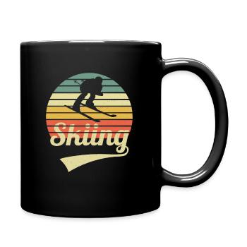 Vintage Skier Retro SkiEr Skier Gift - Full Colour Mug - black - Right