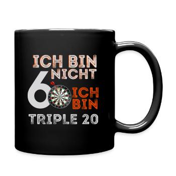 Dart Team Darth Evolution Darts Player Lustig Frau - Tasse einfarbig - Schwarz - Rechts