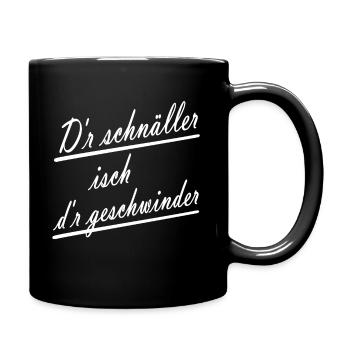 Mundart - Tasse einfarbig - Schwarz - Rechts