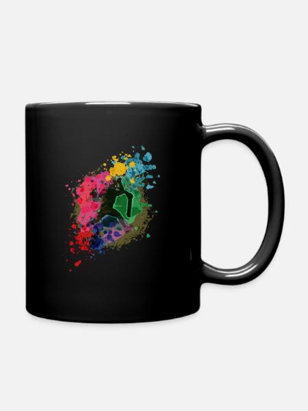Scooter Tretroller Stunts Skatepark - Full Colour Mug - black