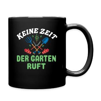 Garten und Gärtner Geschenk - Tasse einfarbig - Schwarz - Rechts