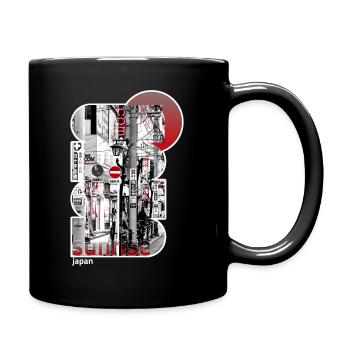 Japon, Japonais, Tokyo City - Mug uni - noir - Droite