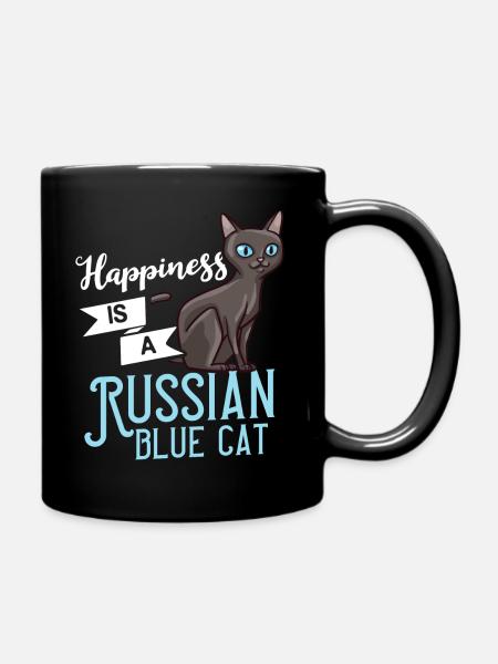 Russe chat chat de chat domestique chat chat propriétaire - Mug uni - noir