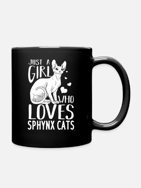 Sphynx Katze Ägyptische Kätzchen Besitzer - Tasse einfarbig - Schwarz