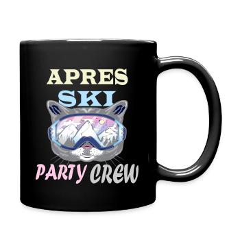 APRES SKI Lustiges Skifahrer Geschenk - Tasse einfarbig - Schwarz - Rechts