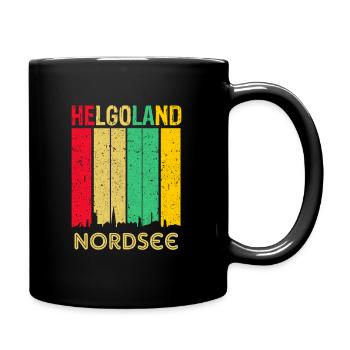 Helgoland Retro North Sea Skyline Island Boy - Full Colour Mug - black - Right